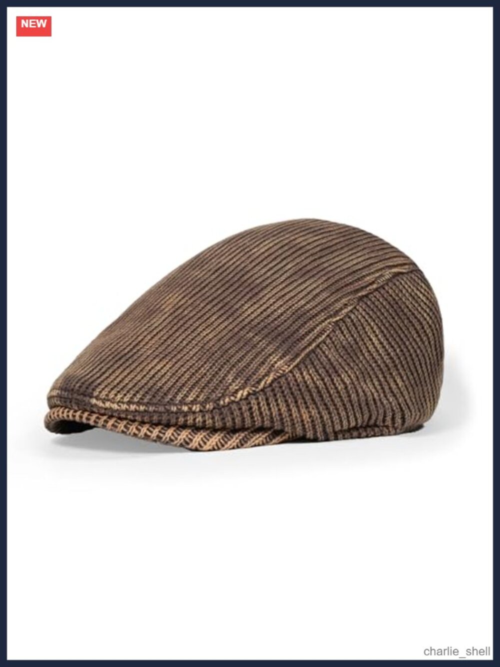 Knitted Newsboy Cap Men Vintage Flat Ivy Driving Hat Short Brim Adjustable
